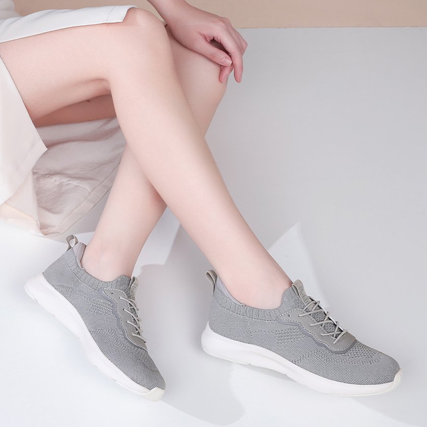 19 Flukin スリッポン 健歩シューズ 立ったまま履ける 通気性抜群 軽量 衝撃吸収EVA底 疲れ緩和 - Image 4