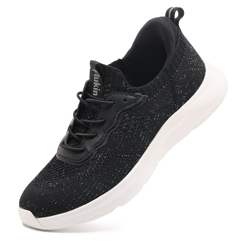 28 Flukin 【黒色】スリッポン 立ちながら履ける 通気性抜群 軽量 疲れにくい EVAクッションソール 健歩シューズ - Image 13