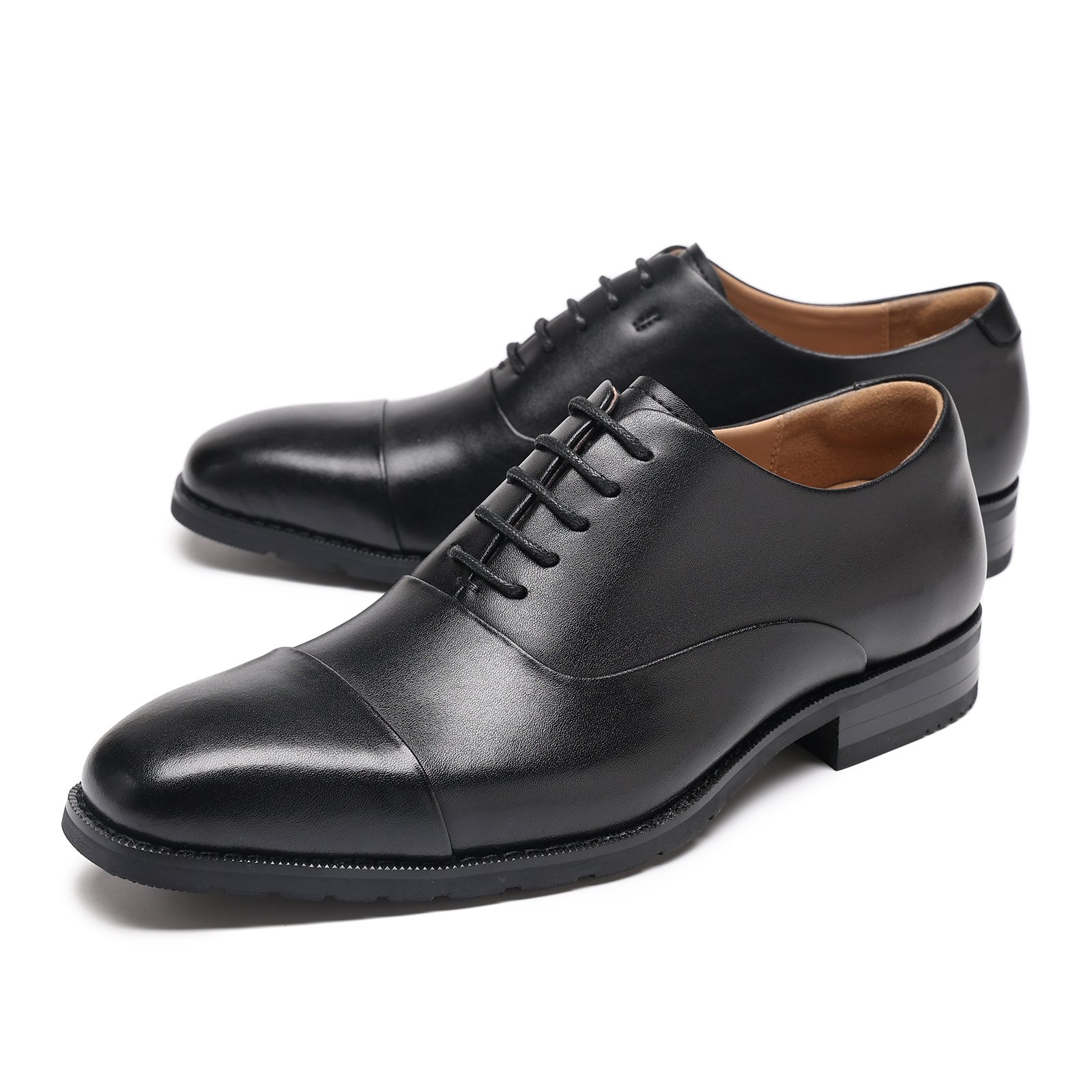 32 Flukin ビジネスシューズ 革靴 メンズ レスシューズ ウォーキング 通気性 紳士靴 歩きやすい 防滑 内羽根 軽量 防水 高級レザー フォーマル - Image 2