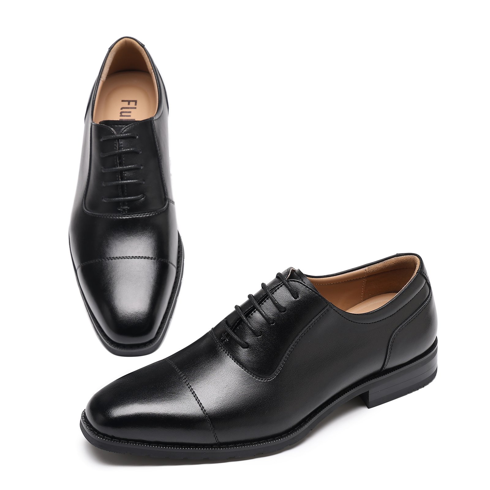 9 Flukin 革靴 メンズ ビジネスシューズ ドレスシューズ ストレートチップ 高級紳士靴 本革 内羽根 軽量・防水 高級レザー フォーマル - Image 4