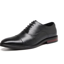 Flukin 防水ビジネス革靴｜3E幅広・通気性抜群・滑り止め｜疲労軽減クッション搭載 スーツに映える正装シューズ