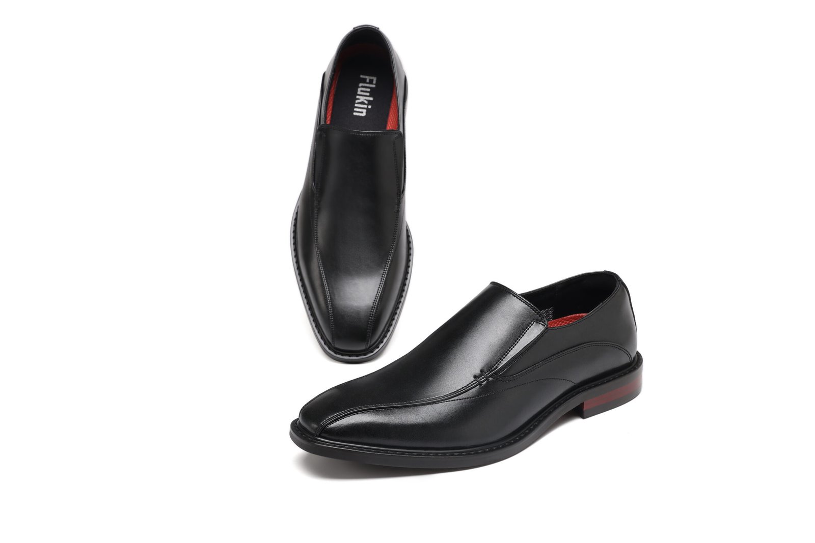 A52A1501 Flukin スリッポン革靴|防水・通気・滑り止めで快適 Coolmax仕様 ビジネスシューズ - Image 2