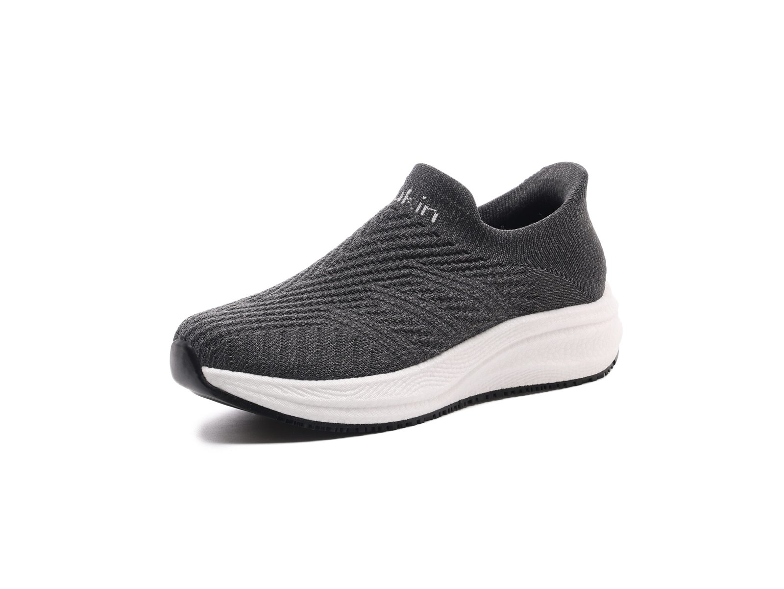 A52A1622 Flukin スリッポン【立ったままスッと履ける ウォーキングシューズ メンズ 快適 紐なし 通勤 歩きやすい 立ち仕事 軽量 カジュアル