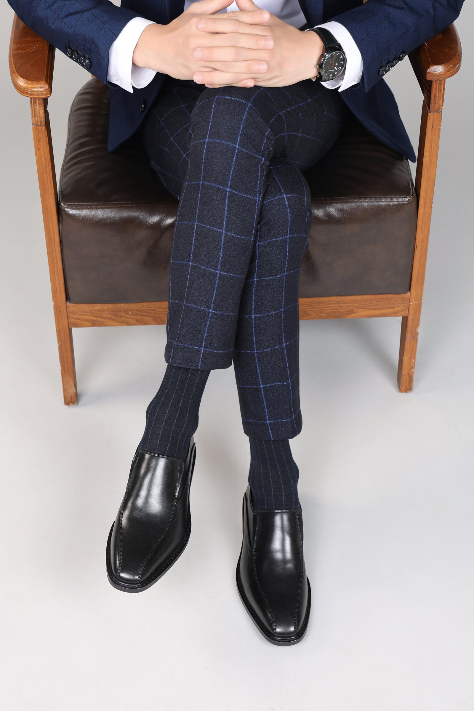 A52A2786 Flukin スリッポン革靴|防水・通気・滑り止めで快適 Coolmax仕様 ビジネスシューズ - Image 8