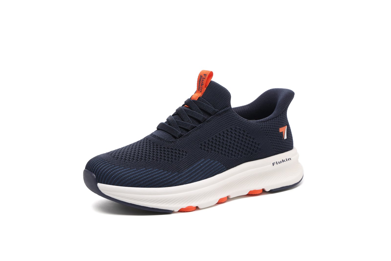 A52A8079 Flukin 【スリッポン 健歩シューズ】メンズ 軽量ウォーキングシューズ スリッポン 軽量 通気 立ったまま履ける 膝の負担を軽減 メッシュ素材 紐なし StepInGo 脱ぎ履きしやすい 手を使わず履ける 通勤 歩きやすい プレゼント 春 秋 夏