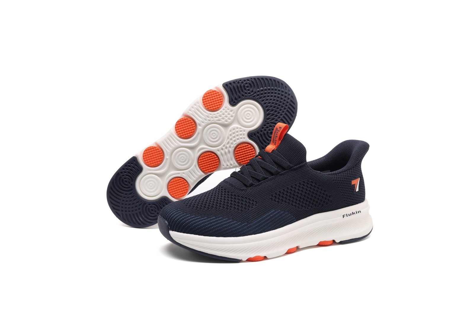 A52A8091 Flukin 【スリッポン 健歩シューズ】メンズ 軽量ウォーキングシューズ スリッポン 軽量 通気 立ったまま履ける 膝の負担を軽減 メッシュ素材 紐なし StepInGo 脱ぎ履きしやすい 手を使わず履ける 通勤 歩きやすい プレゼント 春 秋 夏 - Image 2