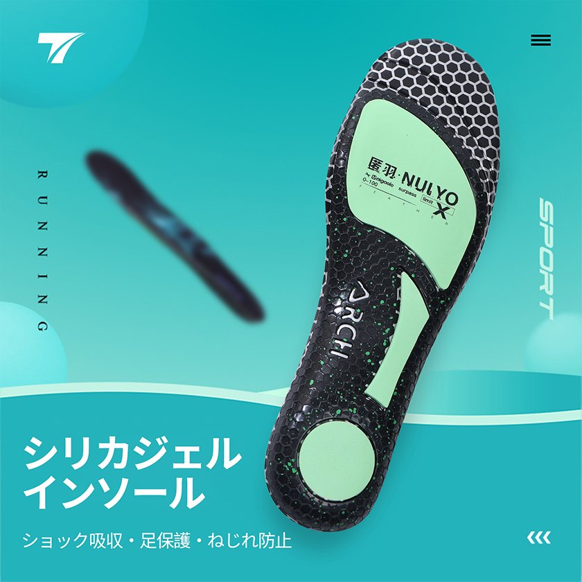 0-2 KENPO 健歩 衝撃吸収インソール 土踏まず アーチサポート 靴 中敷 疲れない 消臭 ジェル メンズ レディース スニーカー 立ち仕事 ウォーキング 立体 - Image 2