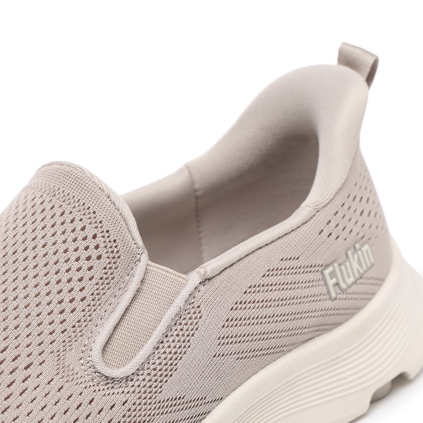 11 Flukin スリッポン 健歩シューズ 白スニーカー ローファー レディース 男 ハンズフリー靴 上履き ベージュ 軽量 幅広 通気 衝撃吸収 ウォーキング 疲れにくい 立ったまま履ける クッション性 滑り止め 仕事 履きやすい 通気性 春 夏 秋 - Image 4