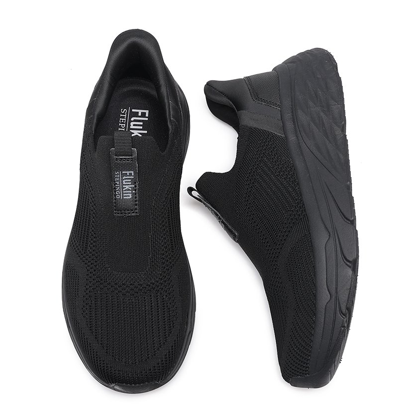 13 Flukin スリッポン 厚底 スニーカー ハンズフリー靴 健歩シューズ メンズ 男 幅広 軽量 通気 衝撃吸収 ウォーキング トレーニングシューズ ジム 立ち仕事 通勤 通学 旅行 立ったまま履ける 滑り止め ニット素材 紐なし ギフト 運動靴 - Image 3