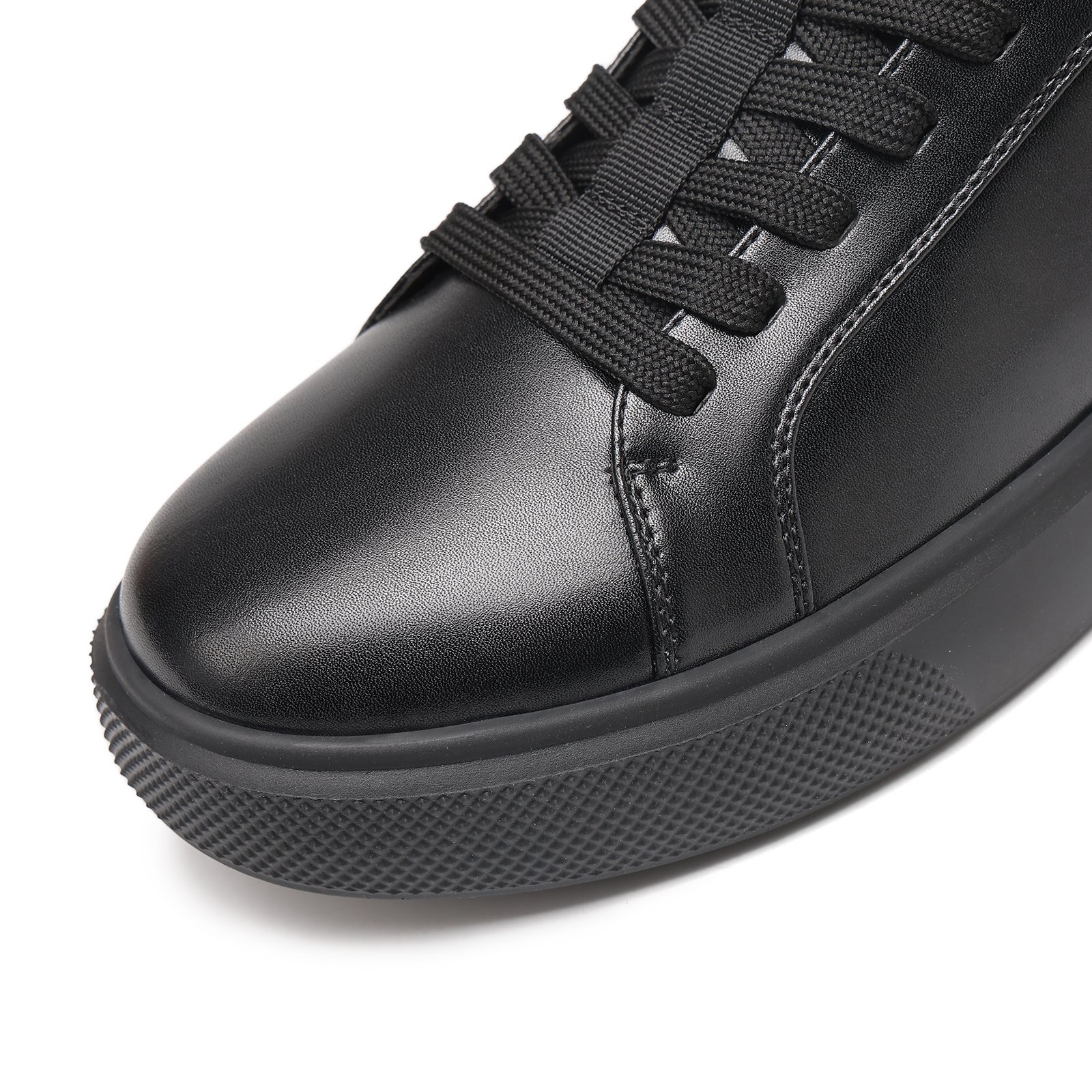 14 Flukin ビジネススニーカー メンズ レザースニーカー メンズ スリッポン ハンズフリー 革靴風 立ったまま履けるスニーカー 軽い 歩きやすい 滑りにくい 90日保証付き スニーカー 黒 白 通勤 大人カジュアル - Image 4