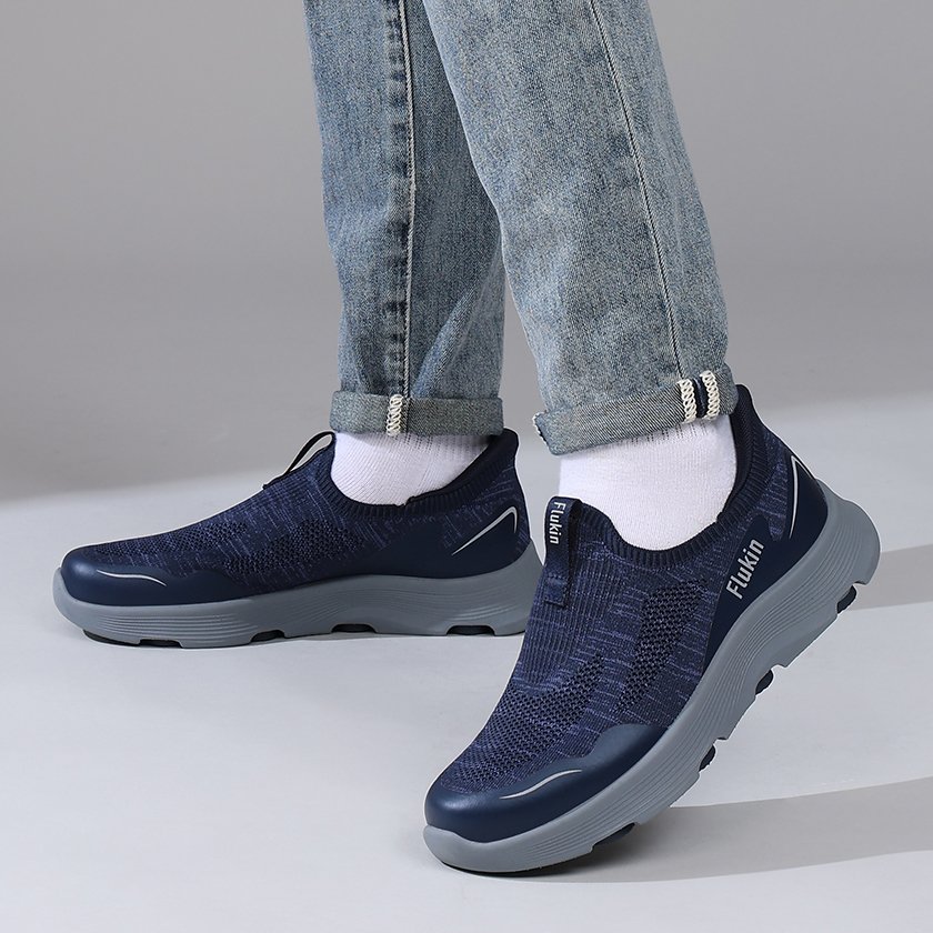 3 Flukin スリッポン メンズ 男 健歩シューズ ハンズフリー靴 ブラック ネイビー スニーカー 上履き 軽量 幅広 通気 衝撃吸収 シンプル おしゃれ 立ったまま履ける 衝撃吸収 仕事 疲れにくい 幅広 カジュアル 滑り止め 通勤 春 夏 秋 - Image 12