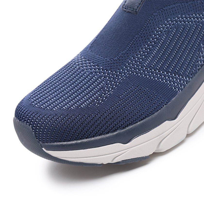 36 Flukin スリッポン 厚底 スニーカー ハンズフリー靴 健歩シューズ メンズ 男 幅広 軽量 通気 衝撃吸収 ウォーキング トレーニングシューズ ジム 立ち仕事 通勤 通学 旅行 立ったまま履ける 滑り止め ニット素材 紐なし ギフト 運動靴 - Image 5