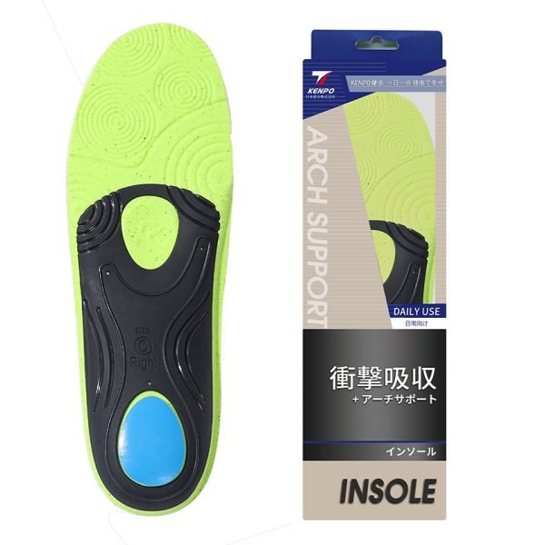 KENPO 健歩 　衝撃吸収インソール　土踏まず アーチサポート 靴 中敷 疲れない 消臭 ジェル メンズ レディース スニーカー 立ち仕事 ウォーキング 立体