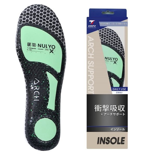 KENPO 健歩 衝撃吸収インソール　土踏まず アーチサポート 靴 中敷 疲れない 消臭 ジェル メンズ レディース スニーカー 立ち仕事 ウォーキング 立体