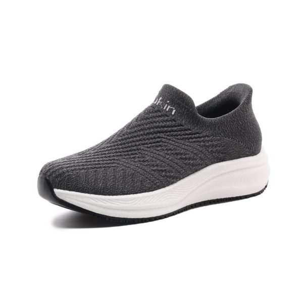 Flukin スリッポン【立ったままスッと履ける ウォーキングシューズ メンズ 快適 紐なし 通勤 歩きやすい 立ち仕事 軽量 カジュアル